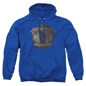 Bon Jovi Unisex Adult New Jersey Hoodie / Royal Blue